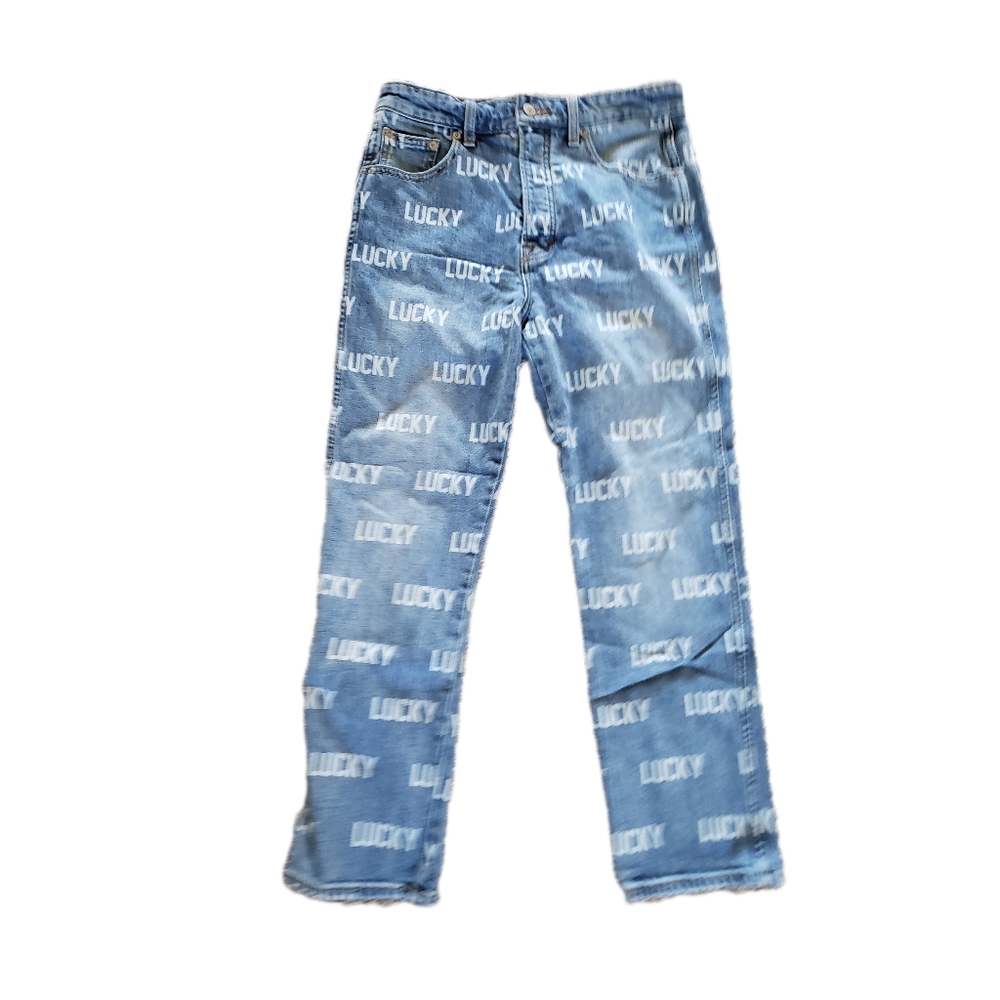 Lucky logo denim jeans size 28 women high rise Blue Jeans